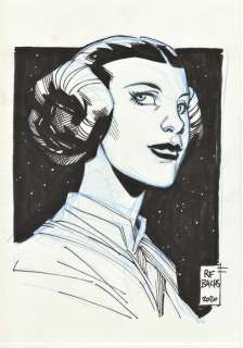 Star Wars - Princess Leia - Original Drawing By Bachs, Ramon - Original Art | Catawiki