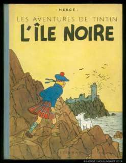 Hergé | TINTIN 07 - L’île noire. A23bis édition dite "Mer rouge" Due Ã  une | Coutau Bégarie