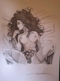 Wonder Woman - G. Candita - illustrazione originale "Le désir" - cm 30x42 - Loose page | Catawiki