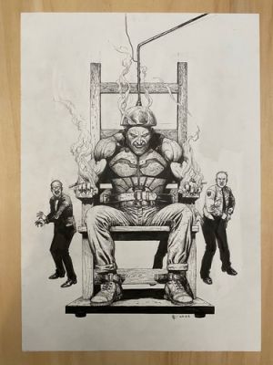 Gary Frank Geiger original comic art cover 18. Superman, Batman, Hulk artist.