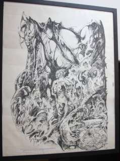 Tom Sutton - h. P. Lovecraft‘s the dream-quest of unknown kadath portfolio plate 2 - la - horror masterpiece - 1978 signed