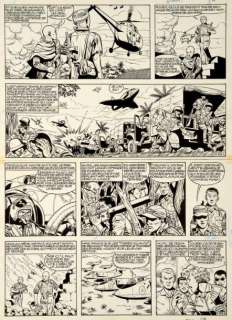 Hubinon | Buck Danny - Tigres volants contre pirates Encre de Chine pour | Millon