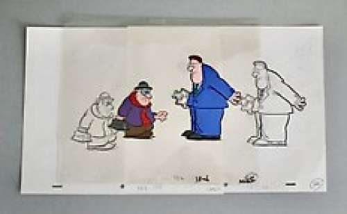 "Mother Goose and Grimm"(Grimmy) - Original Animation Production Cels with Drawings - by Mike Peters - (1992/1991)
