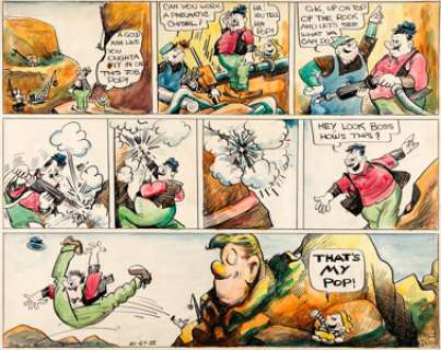 Milt Gross That’s My Pop! Sunday Comic Strip Original Art dated 10-27-35 (King Features Syndicate, 1935).... | Heritage