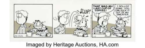 Davis, Jim | Jim Davis Garfield Daily Comic Strip Original Art dated 1-14-85 (United Feature Syndicate, 1985). ... | Heritage