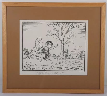 Lot 59 - Original artwork Nigel’s Autumn Statement by Gabbard. Signed. | misc / divers