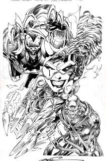 Scott Williams Marc Silvestri - wildc. A. T. S cyberforce killer instinct published poster art (beautiful misery! ) 1993