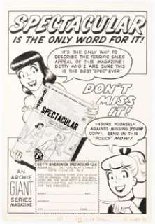 Lucey, Harry | Harry Lucey Archie Giant Series Magazine #26 House Ad Illustration Original Art (Archie, 1964).... | Heritage