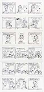 Jim Davis | Garfield Consecutive Daily Comic Strip Original Art Group of 6 (PAWS, 1999). (Total: 6 Original Art) | Heritage