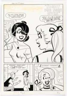 Dan DeCarlo and Rudy Lapick Archie’s Girls Betty and Veronica #67 Story Page 1 Original Art (Archie, 1961). | Heritage