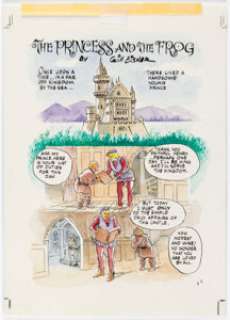 Will Eisner Prinsessen og frøen [Princess and the Frog] Story Page 1 Original Art (Bogfabrikken, 1998). | Heritage