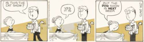 Jim Davis Garfield Daily Comic Strip Original Art dated 3-31-80 (United Feature Syndicate, 1980). | Heritage