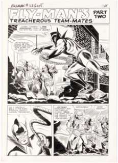 Paul Reinman Fly Man #33 Complete Chapter 2 Original Art Group of 12 (Archie/Mighty Comics Group, 1965). (Total: 12 Original Art) | Heritage