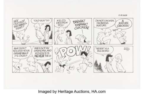 Jerry Scott and Jim Borgman Zits Sunday Comic Strip Original Art dated 2-19-23 (King Features Syndicate, 2023). | Heritage