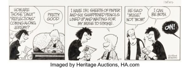 Jerry Scott and Jim Borgman Zits Daily Comic Strip Original Art dated 1-25-12 (King Features Syndicate, 2012). | Heritage