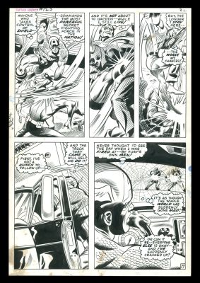 Colan, Gene; Sinnott, Joe | Item #40465 Captain America #123 page 17 Original Comic Art by Gene Colan. Gene Colan, Joe Sinnott | Parigi Books