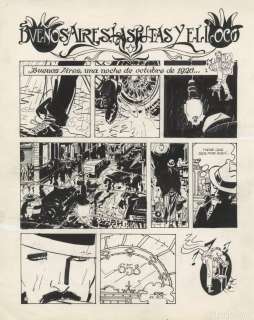 12 ORIGINALES DE ”BUENOS AIRES, LAS PUTAS Y EL LOCO” DE OSWAL Y BARREIRO. PAGINAS 1 AL 12.