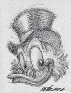 Uncle $crooge Close-Up - Original Drawing - Joan Vizcarra - Pencil Art | Catawiki