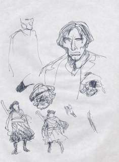 Boucq | Bouncer, ensemble de trois études de personnages.… | Banque Dessinée