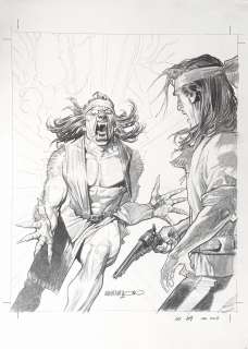 CORRADO MASTANTUONO - Original illustration for Magico Vento n. 125 Skinwalkers. Cm. 25x35. Pencil on board. Signed. Mint. Code 410.