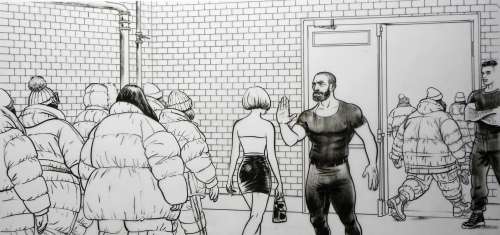 « Faut pas prendre les cons pour des gens » – Filles et Doudounes Entrée – Illustration Originale – Emmanuel Reuzé | Zic et Bul