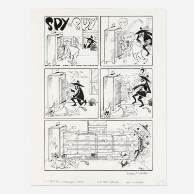 Dave Manak | Mad Magazine #336 "Spy vs. Spy" Original Art (EC, 1995) | Landry Pop Auctions