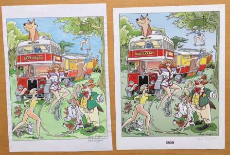 Franka - Prent Circus Santekraam + voorstel inkleuring - (2002) | Catawiki