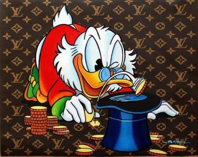 Brisan Gabriel - Mixed Media Street Artwork - "Rich Duck" (2020) | Catawiki