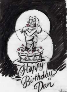 Happy Birthday Dan - Original Sketch - Tony Fernandez - Hand Drawn - Original Art | Catawiki