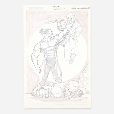 Tone Rodriguez | Lot 340 - Black Tide #9 Cover Original Art (Avatar/Angel Gate, 2002) | Landry Pop Auctions