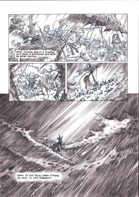 « L’oubliée du radeau de la Méduse »- Planche originale – Page 52 – Gilles Cazaux | Zic et Bul