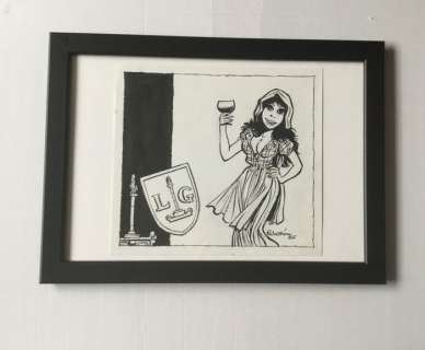 Walthéry, François - Dessin original - Étiquette de vin - (2006) | Catawiki