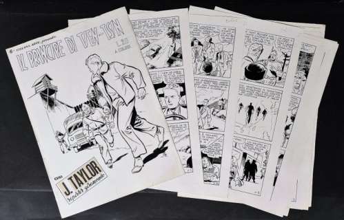 James Taylor #6 - 10x tavole originali + cover - episodio completo â€œIl Principe di Tien-Tsinâ€ - First edition - (1952) | Catawiki