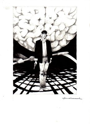 Corrado Roi | copertina Dylan Dog – Viaggio nell’incubo n.14 “Una vita divisa in due” | Tavole Originali