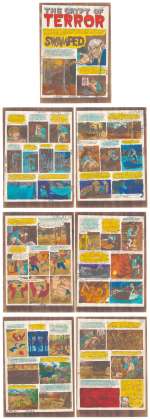 Reed Crandall | Crandall- "SWAMPED". Haunt Of Fear #27, Sep-Oct 1954 | Russ Cochran