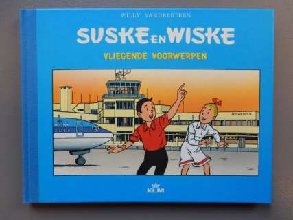 Suske en Wiske - Vliegende Voorwerpen met uitgewerkte opdrachttekening Arthur - luxe oblong hc - First edition - (1992) | Catawiki