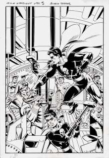 Mike Machlan - men of mystery spotlight special #1 cover (homage cover to alex schomburg‘s 1943 black terror #4)