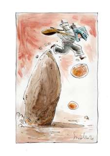 Stedho - Originele tekening in kleur - Daan Quichot | Catawiki