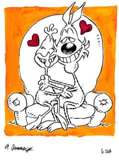 Lupo Alberto - Sommacal/Stroppi - Disegno per San Valentino - Loose page (2018) | Catawiki