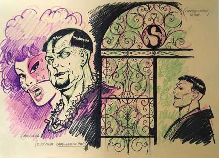 Magnus | Magnus "Pirata dell’immaginario" - original sketch "Il Conte Notte" - Page volante | Catawiki