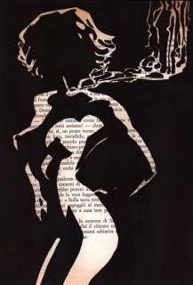 Andrea Boriani | Sin City - Andrea Boriani - carta antica hand painted - Page volante | Catawiki