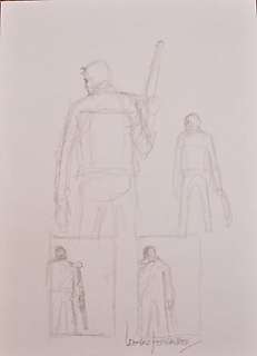 FERNANDEZ Leandro - Punisher - Preliminary Sketch by Leandro Fernandez - (21cm x 29.5cm each)