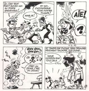 Greg | Les As, ensemble de 3 planches n°8, 9 et 40 Ã  l&… | Millon