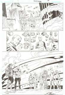 Claude St. Aubin, Scott Hanna - r. E. B. E. L. S. #21 p. 18 - lobo, captain comet, adam strange, starfire & more - 2010 signed