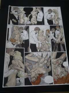 Format: 44 X 60 Cm. | Erich Von Gotha - Planche originale en couleur (p.30) - Curiosités perverses de Sophie - (2001) | Catawiki