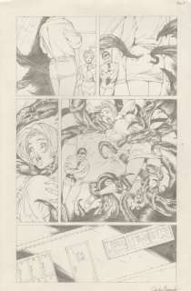 Jinky Coronado - Monster on Babe Pencil Page - 2005 Signed *Adults Only*