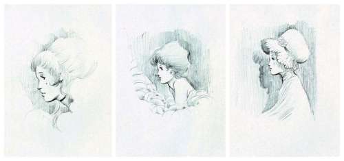 Cavell Philippe | 3 Dessins sur feuille représentant des femmes Mine... | Vermot et Associés