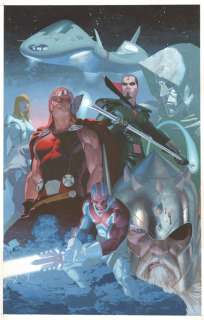 Esad Ribic - secret wars #2 painted variant cover - thor, doctor doom, captain britain, & mr. Sinister - 2014 signed