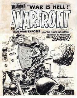Lee Elias | Elias - WARFRONT #15, Cover Art, 1954 | Russ Cochran