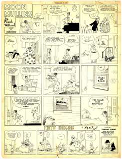 Frank Willard | Willard - Moon Mullins, Original Sunday Page Art, 02/07/1932 | Russ Cochran